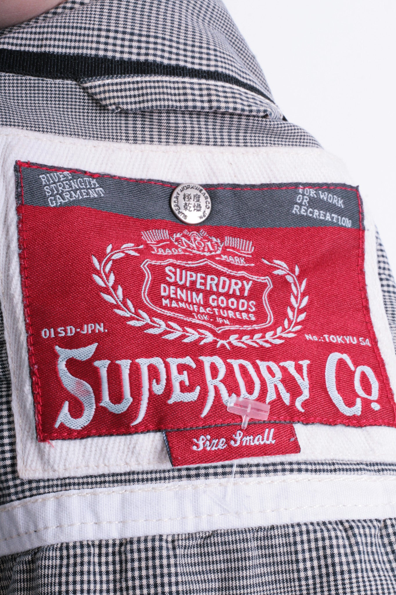 Superdry Womens S Casual Shirt Check White Black Cotton - RetrospectClothes