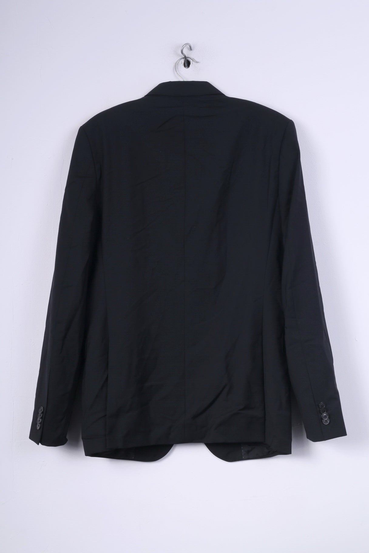 Giacca blazer da uomo Rene Lezard 98 (S) nera monopetto in lana 