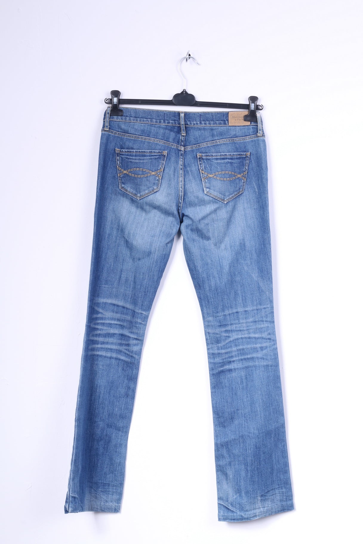 Pantaloni Abercrombie &amp; Fitch da donna W27 L33 Jeans blu cotone denim