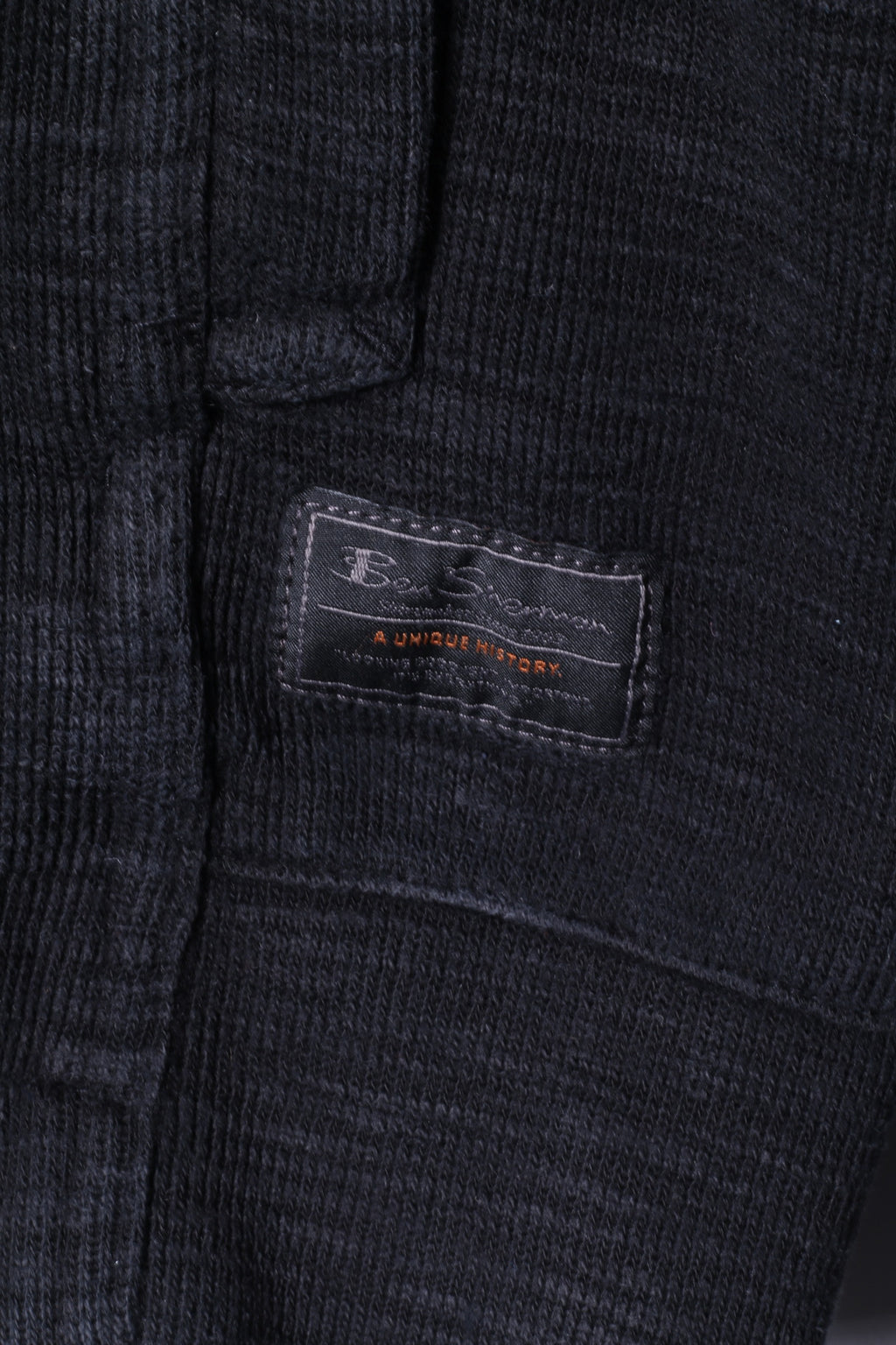 Ben Sherman Mens XL Sweatshirt Black Cotton Full Zip Casual Top