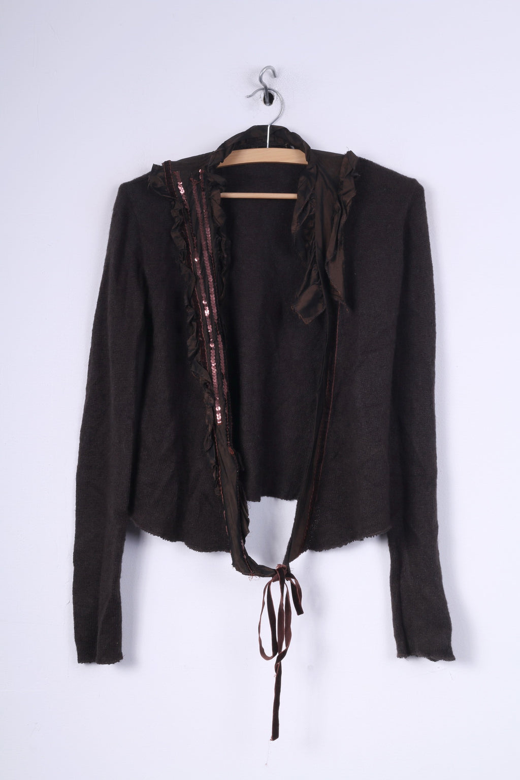 Rinascimento Womens S Bolero Shrug Crop Brown Italy