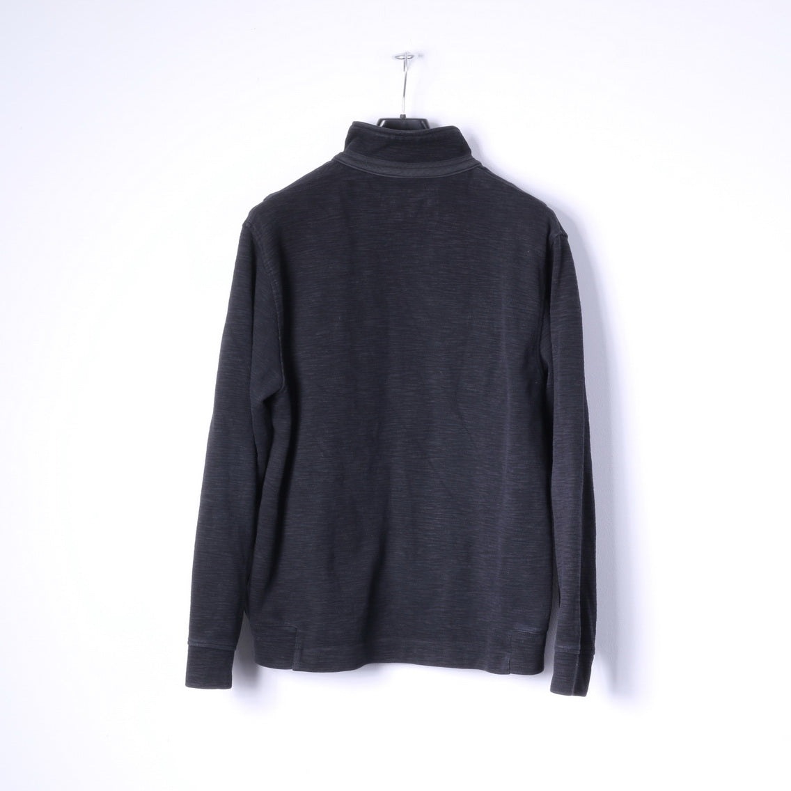 Ben Sherman Mens XL Sweatshirt Black Cotton Full Zip Casual Top