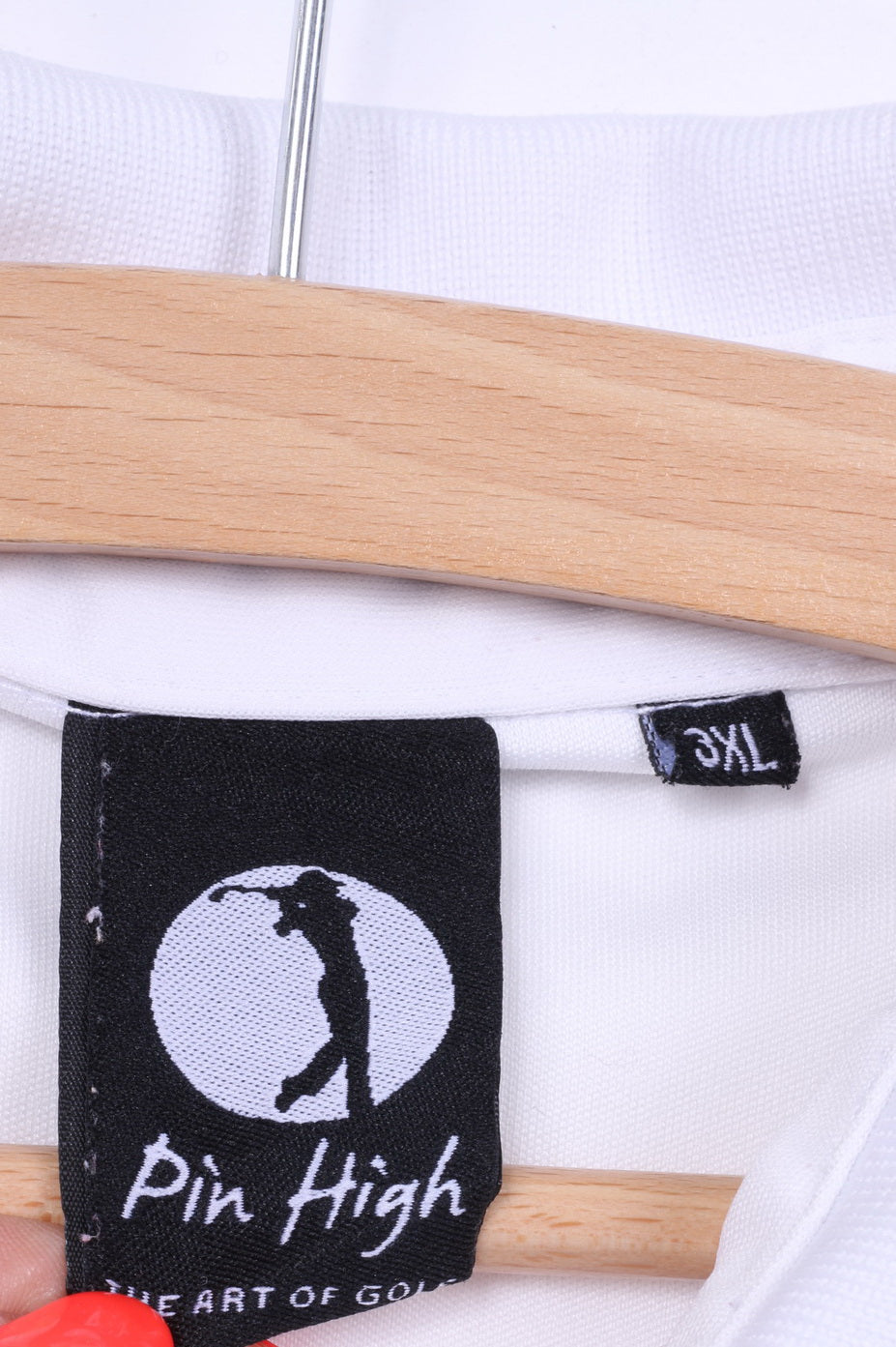 Polo da golf Pin High da donna 3XL (XL) bianco viola con diamanti