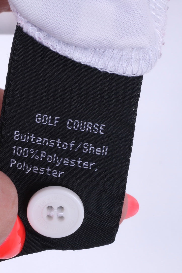 Pin High Polo de golf pour femme 3XL (XL) Blanc Violet Diamants