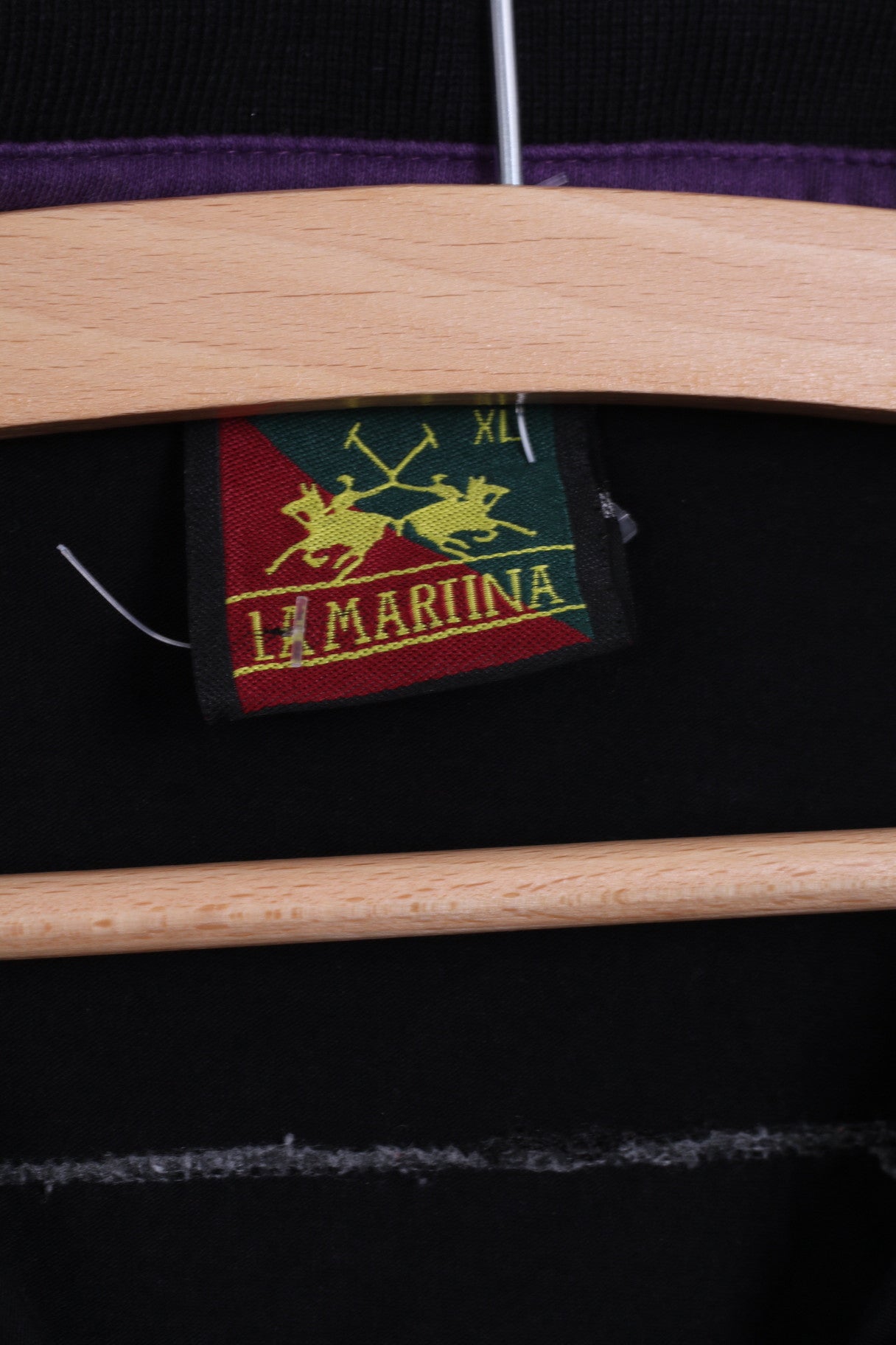 La Martina Womens XL Polo Shirt Black Cotton Sport 3