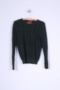 Pringle Of Scotland maglione da donna in cotone lavorato a maglia verde
