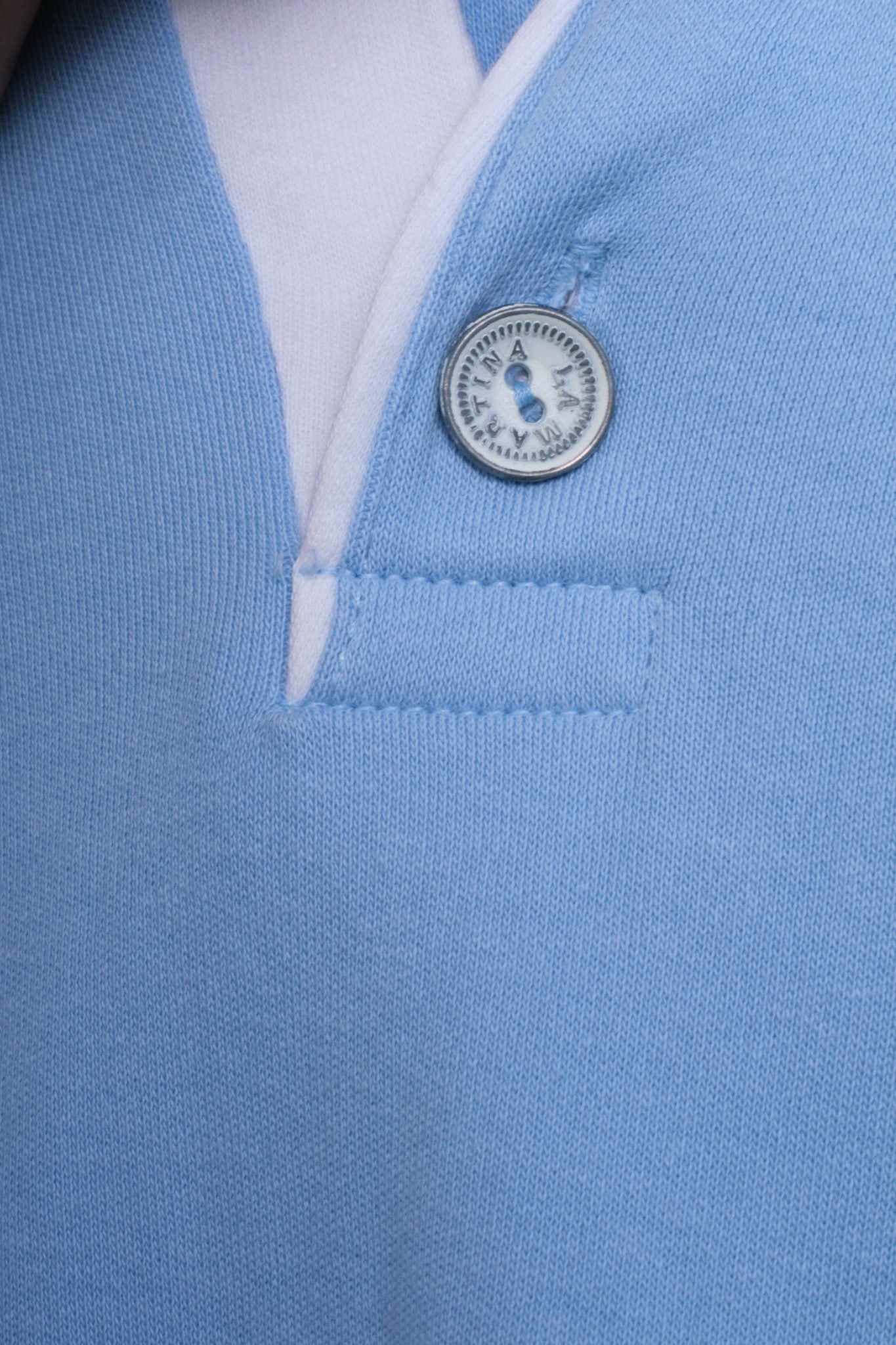 La Martina Men XL Polo Shirt Short Sleeve Blue Buenos Aires Cotton Argentina - RetrospectClothes