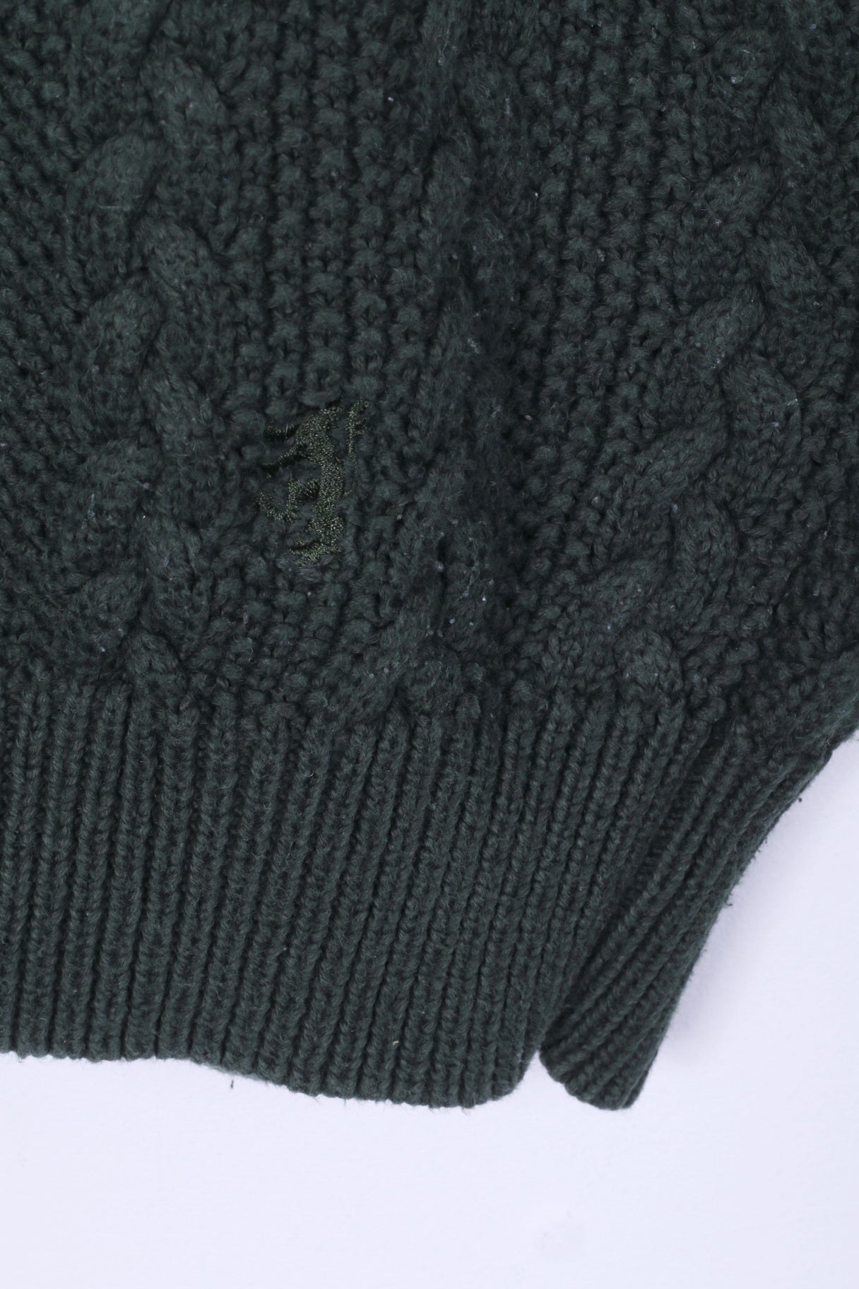 Pringle Of Scotland Womens S Jumper Green Cotton Knitted Sweater Top