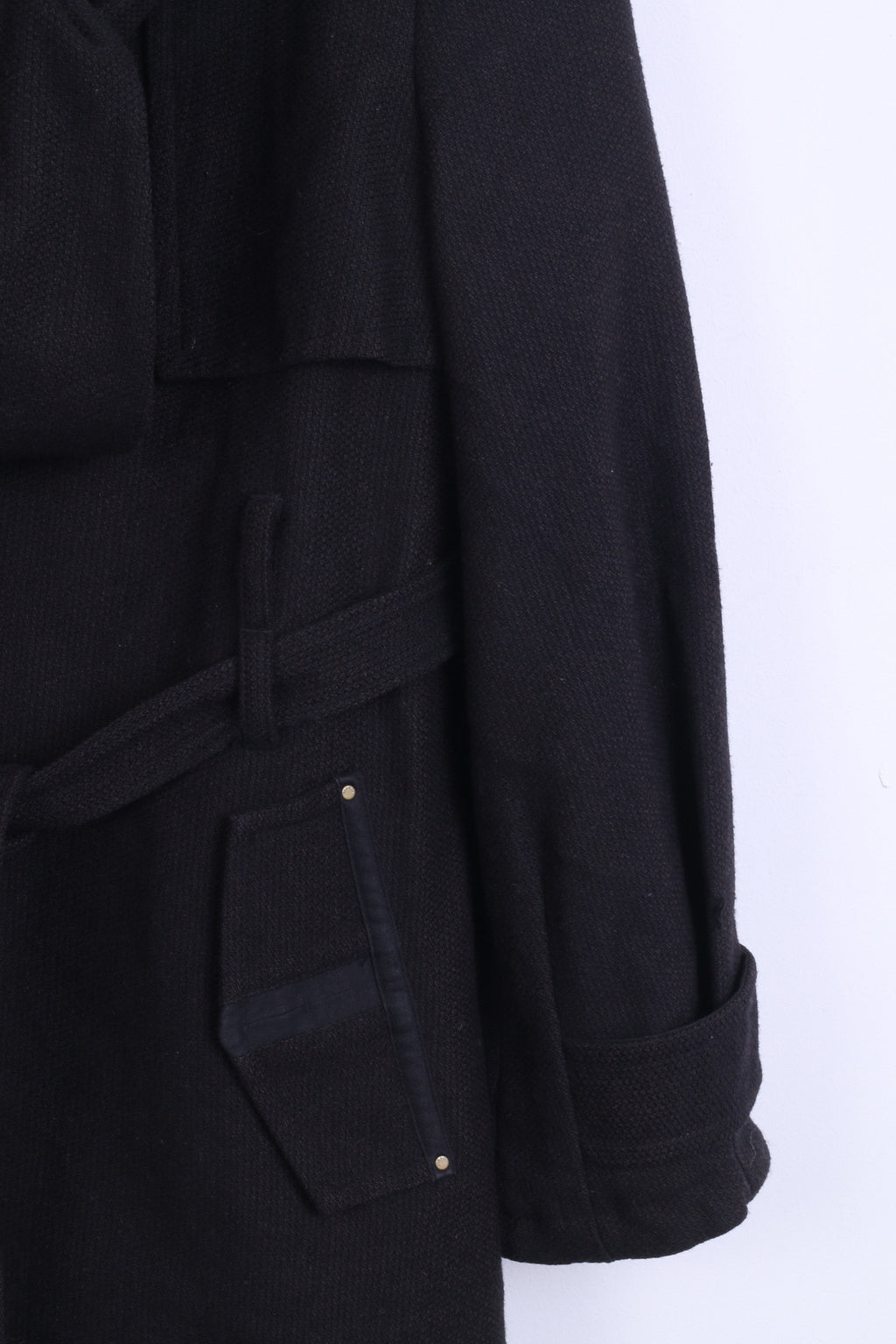 Diesel Womens S Jacket Single Breasted Black Wool - RetrospectClothes