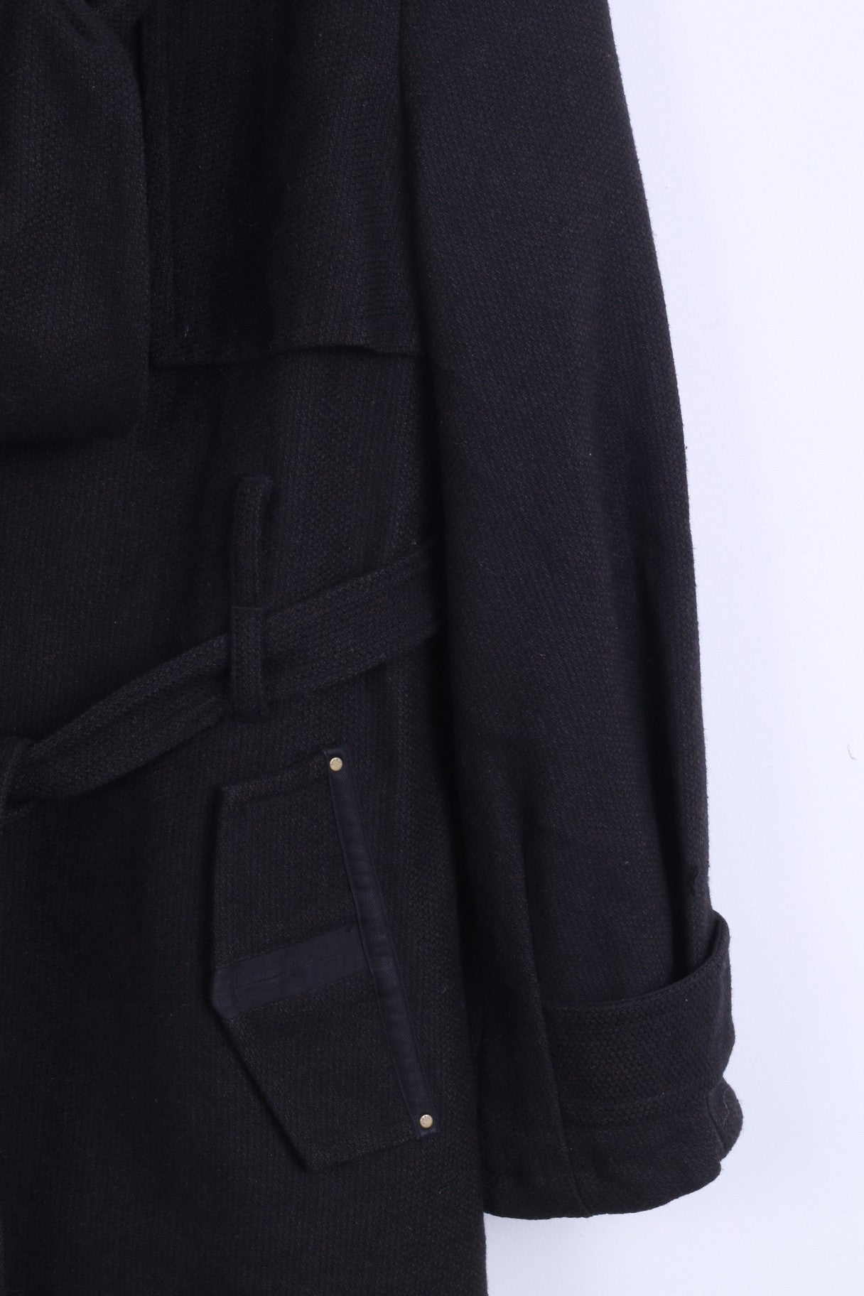 Diesel Womens S Jacket Single Breasted Black Wool - RetrospectClothes