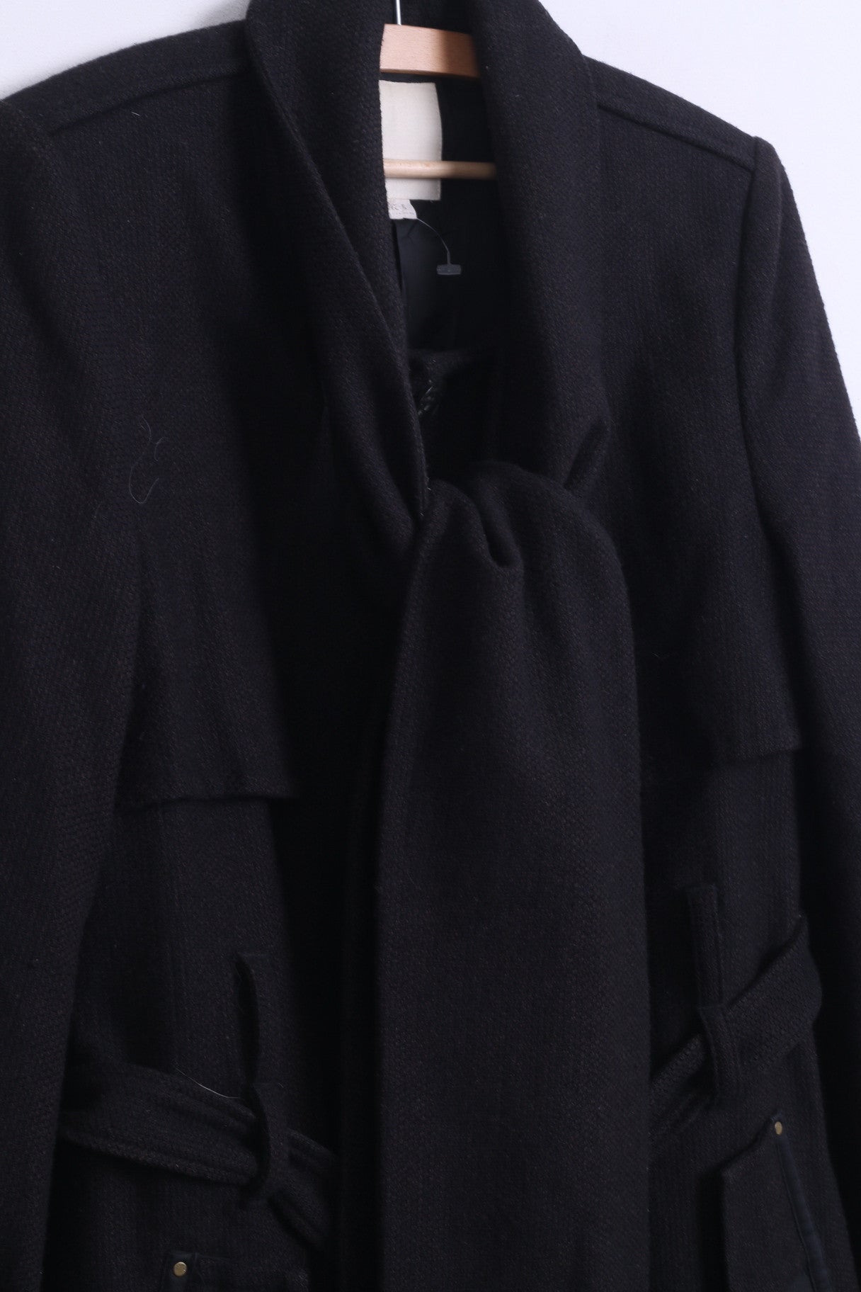 Diesel Womens S Jacket Single Breasted Black Wool - RetrospectClothes