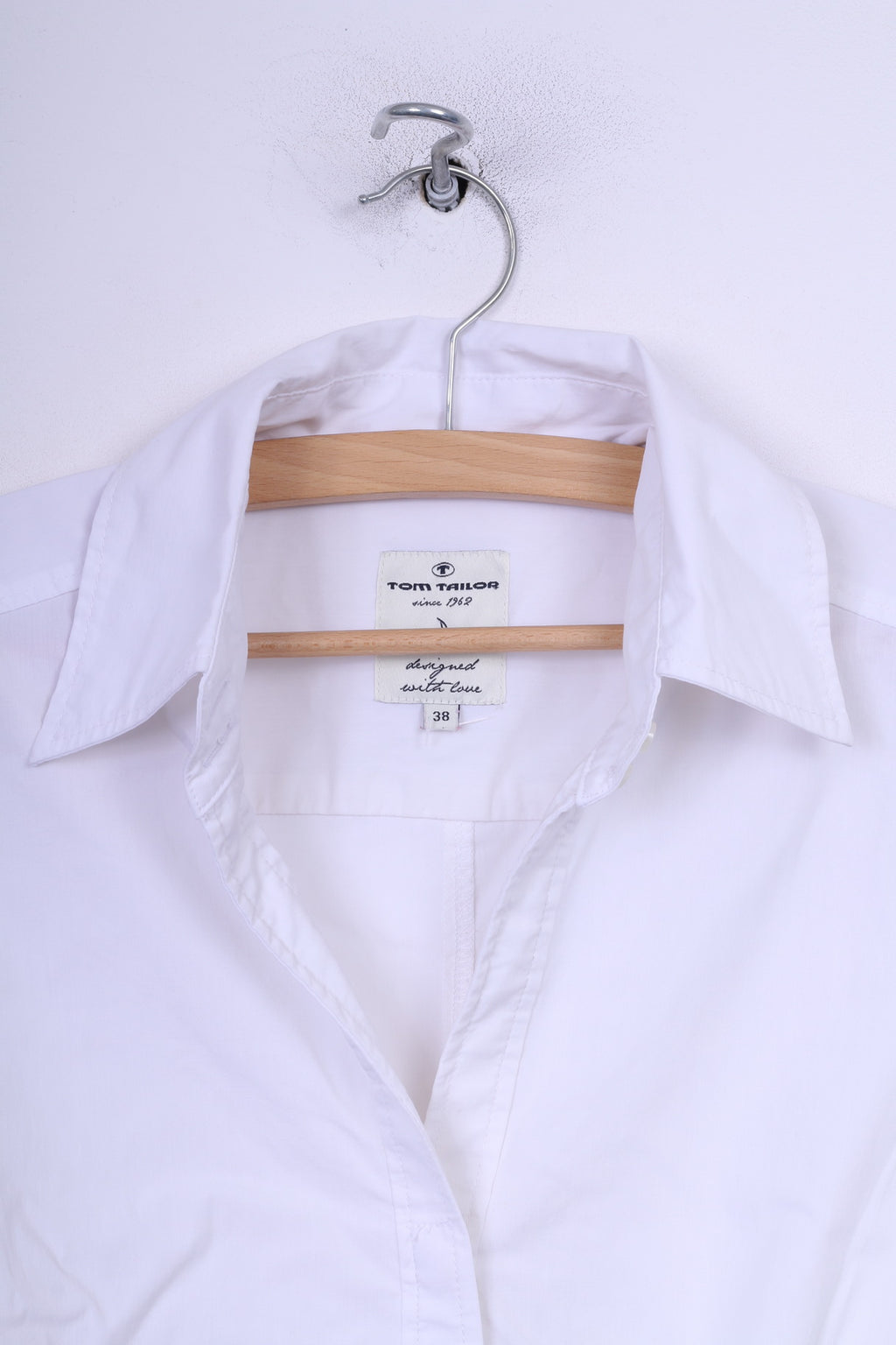 Tom Tailor Chemisier décontracté M 38 Femme Blanc Manches Longues Coton 