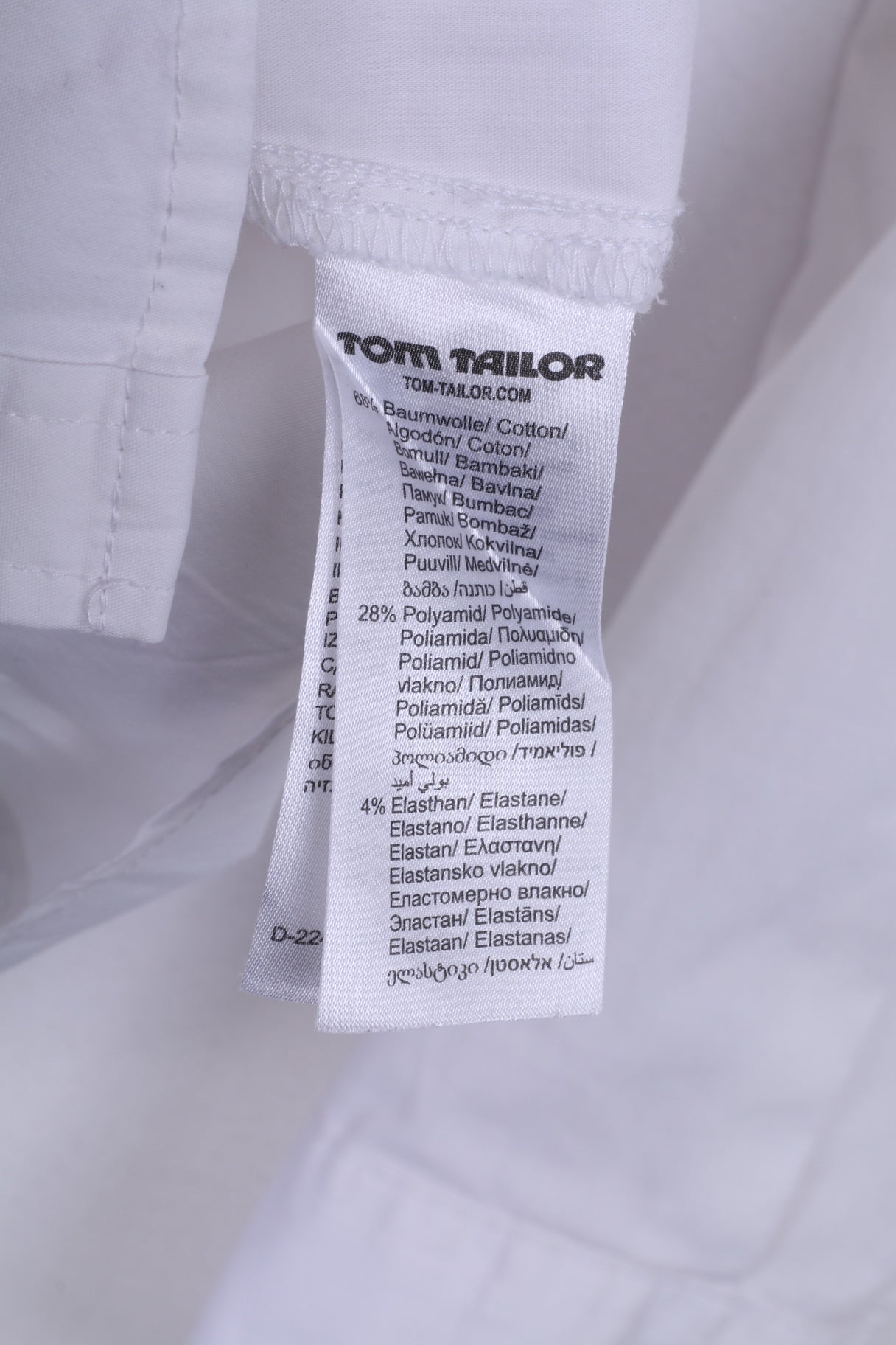 Tom Tailor Chemisier décontracté M 38 Femme Blanc Manches Longues Coton 