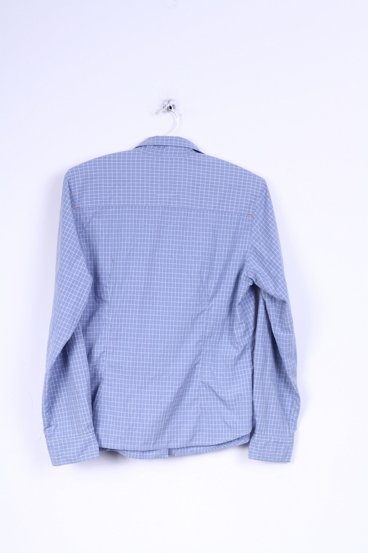 COLUMBIA Womens L Casual Shirt Long Sleeve Blue Check