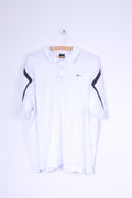 Nike Mens XL 188 Polo Shirt White Cotton Dri-Fit Sport Training