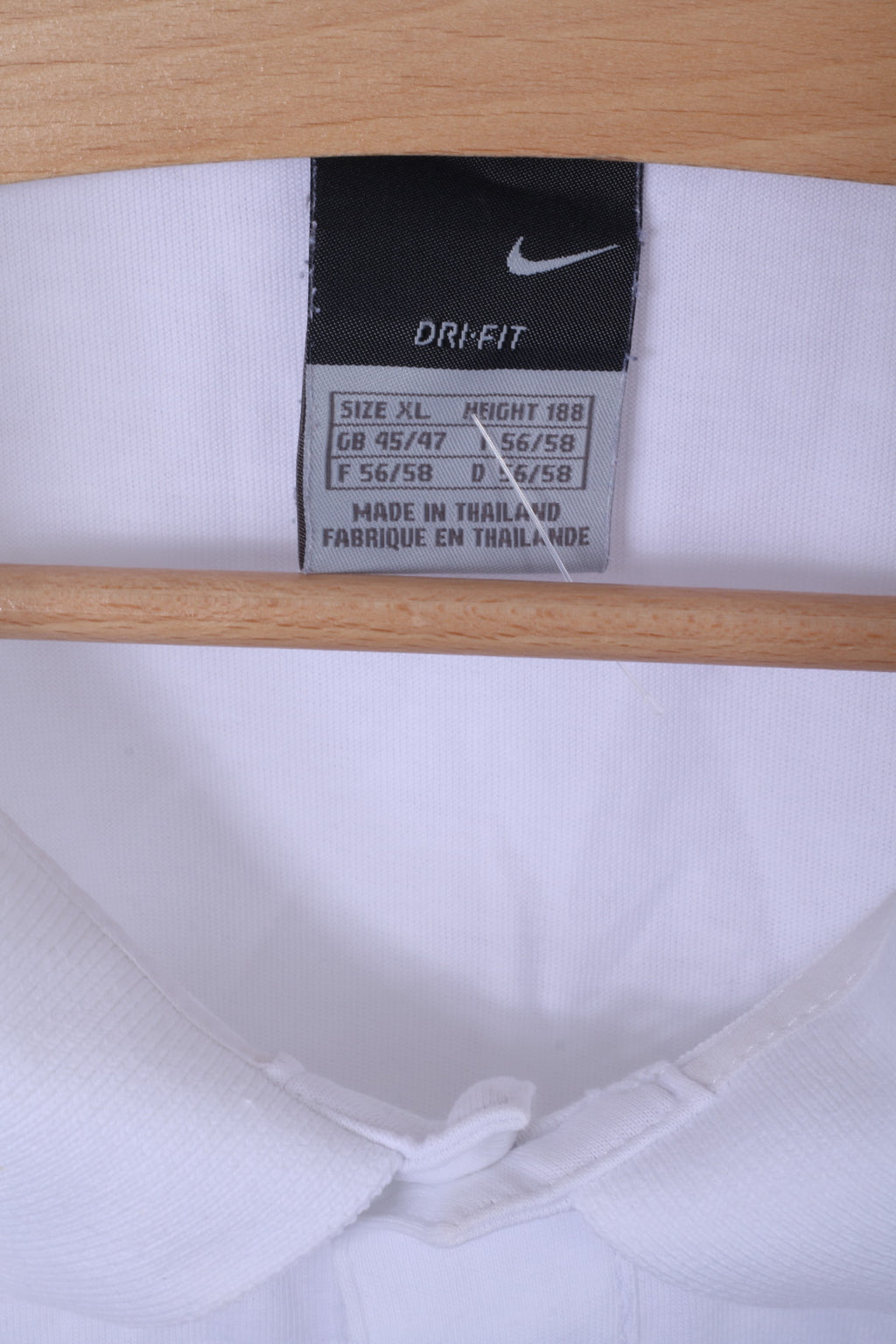 Polo Nike XL 188 da uomo in cotone bianco Dri-Fit per allenamento sportivo