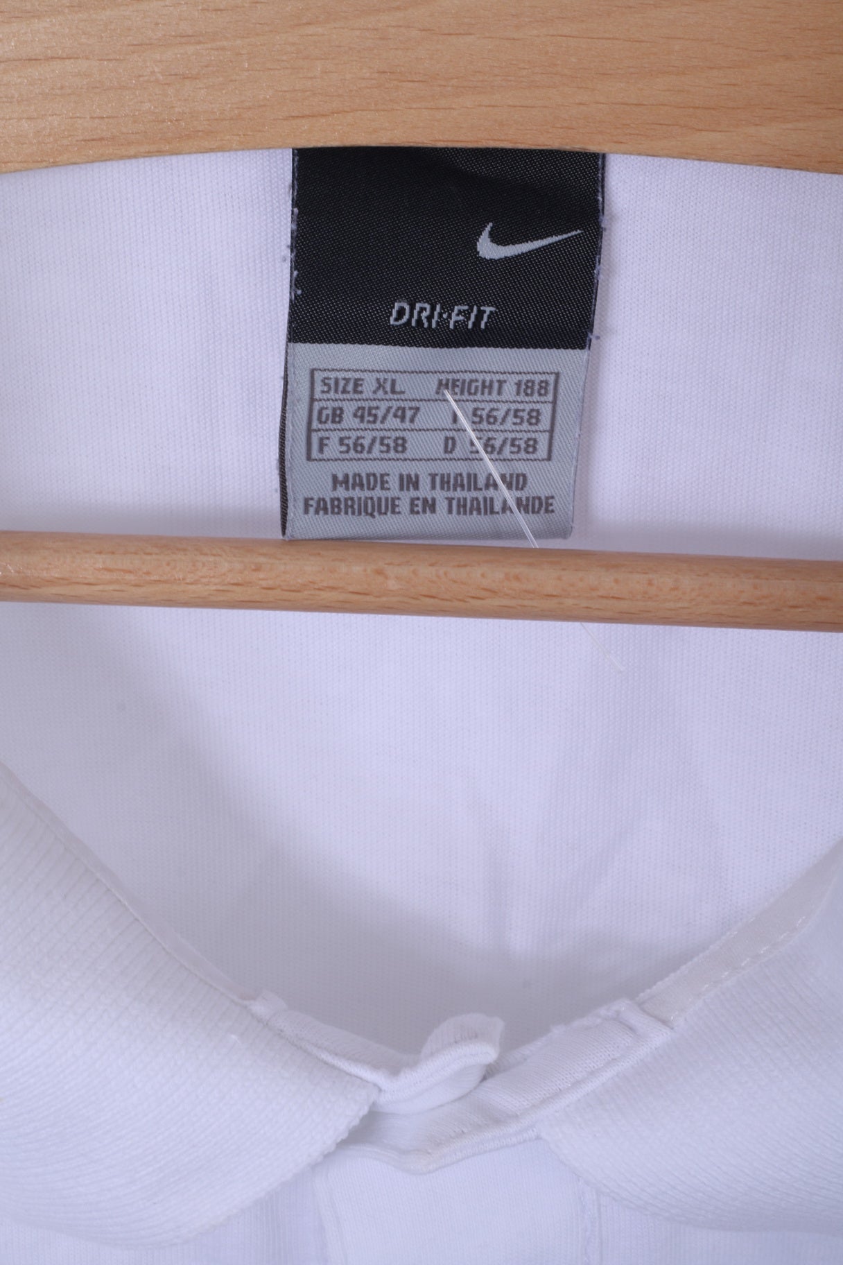 Polo Nike XL 188 da uomo in cotone bianco Dri-Fit per allenamento sportivo