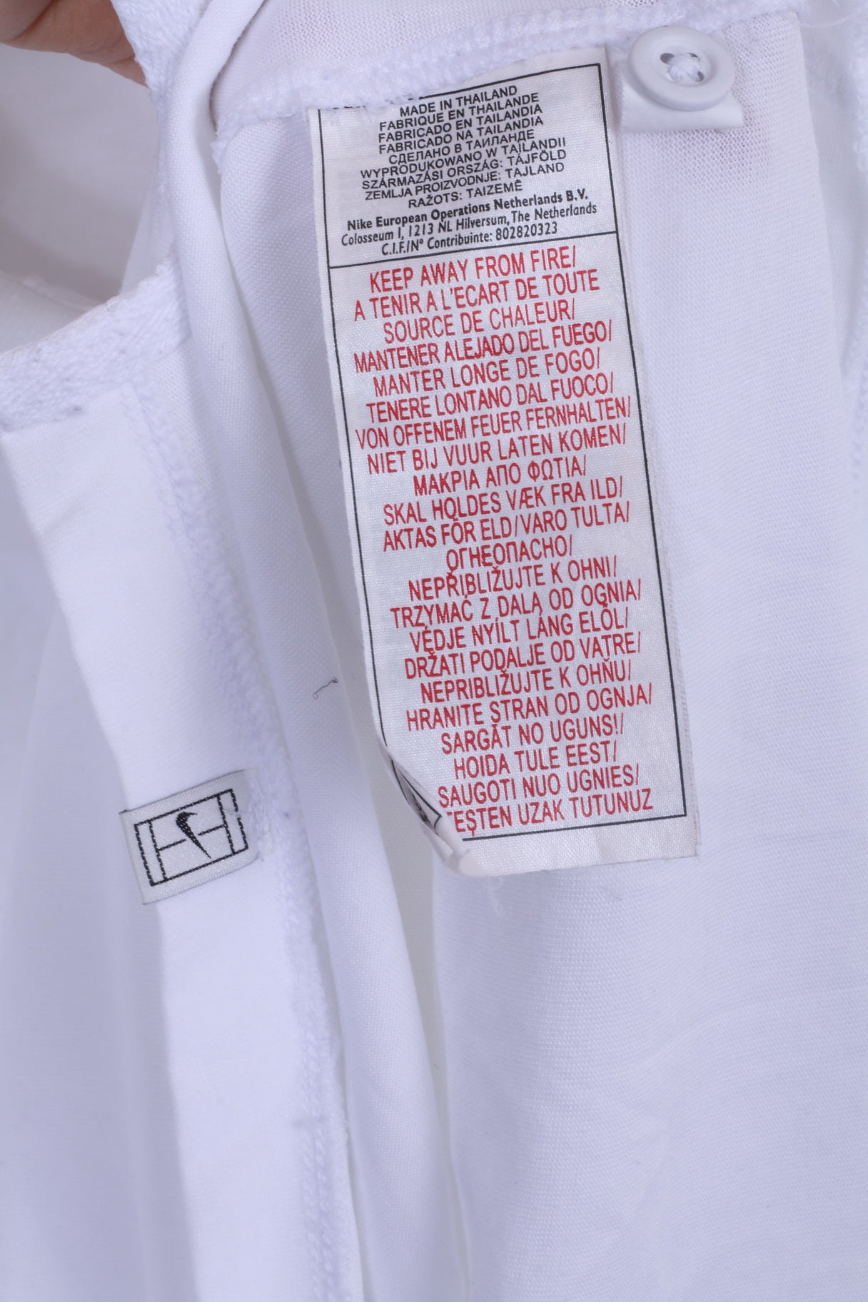 Polo Nike XL 188 da uomo in cotone bianco Dri-Fit per allenamento sportivo