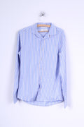 These Glory Days Mens M Casual Shirt Blue Striped Slim Fit Egyptian Cotton