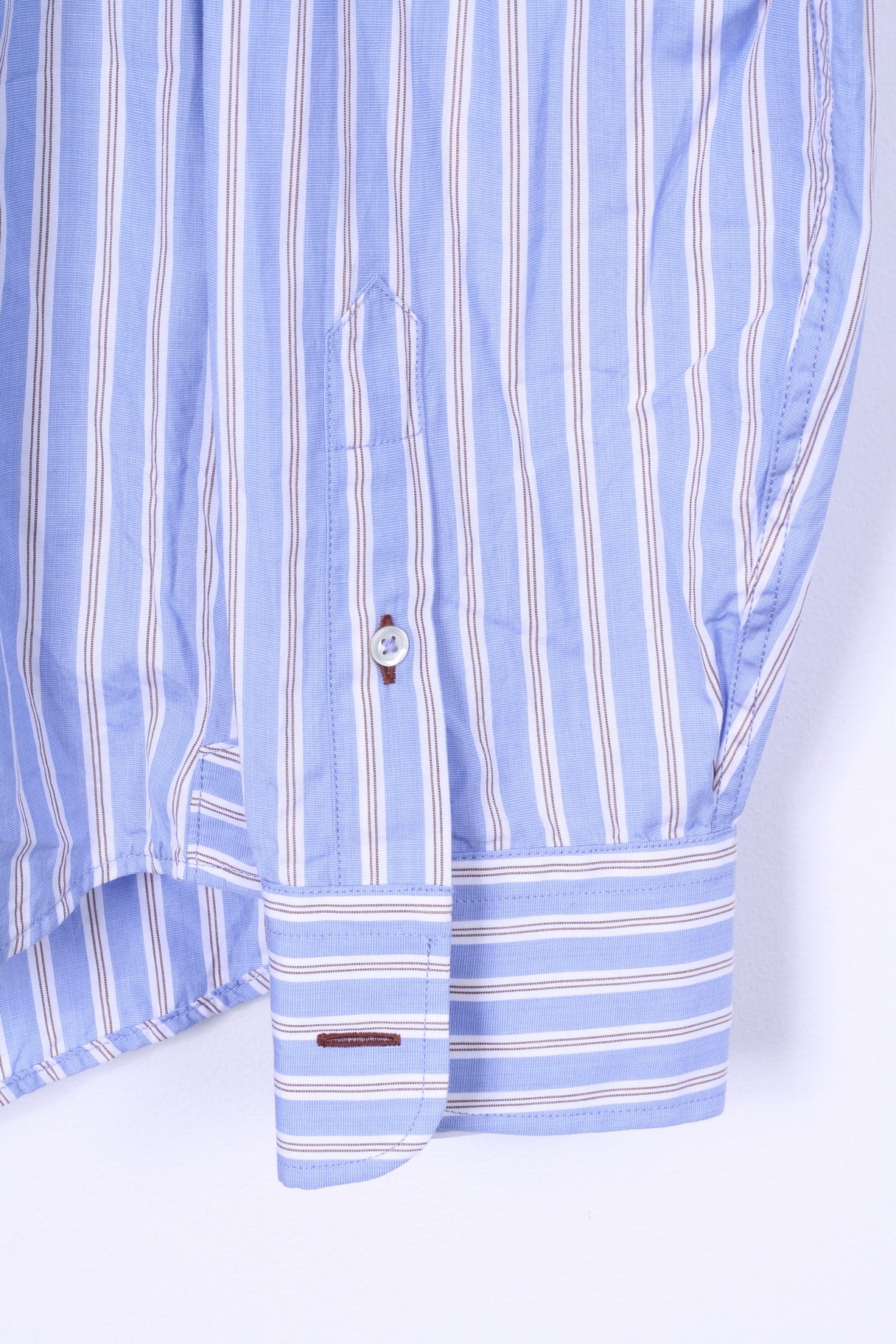 These Glory Days Chemise décontractée pour homme en coton égyptien à rayures bleues