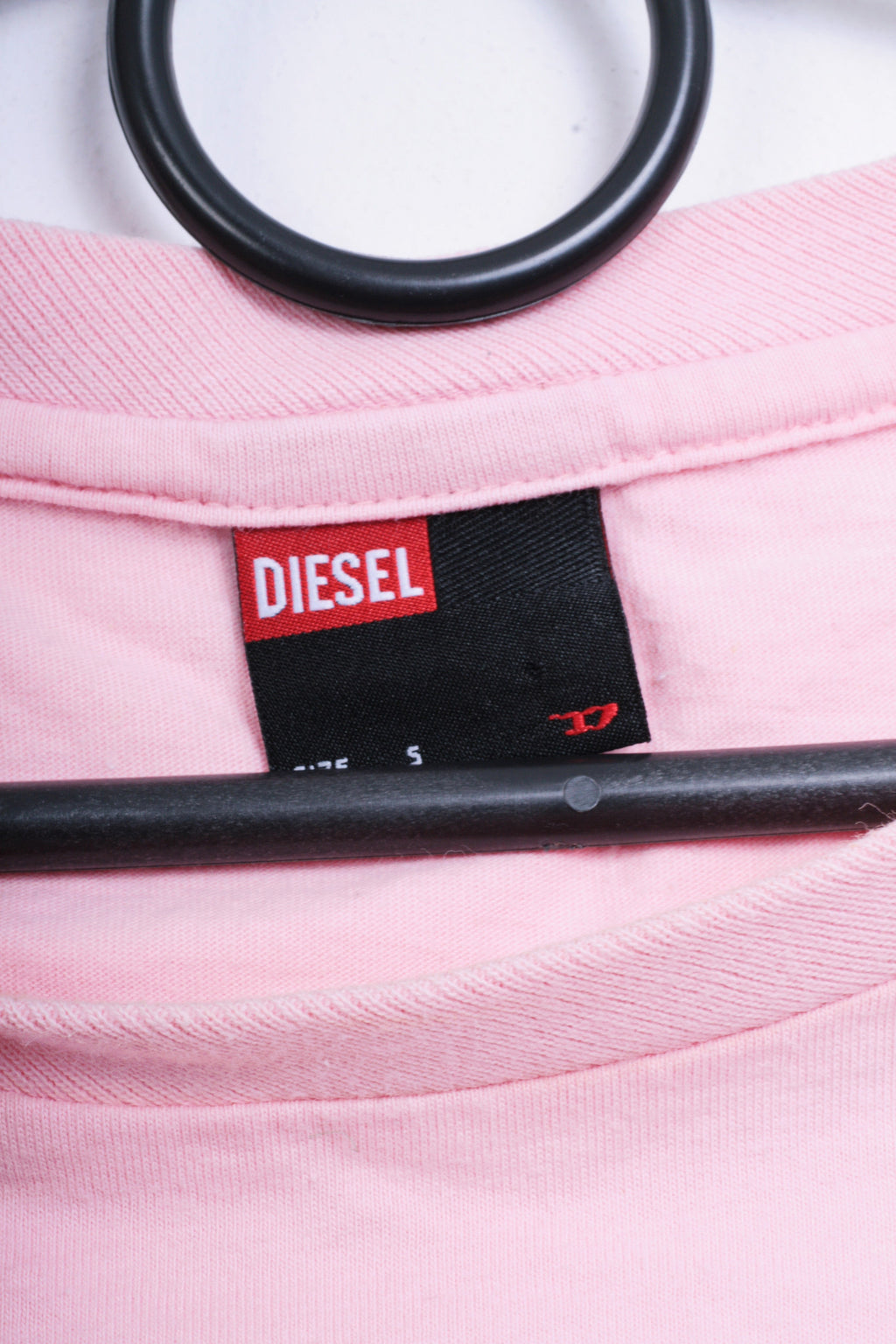 Diesel Womens S T-Shirt Pink Crew Neck Cotton Summer - RetrospectClothes