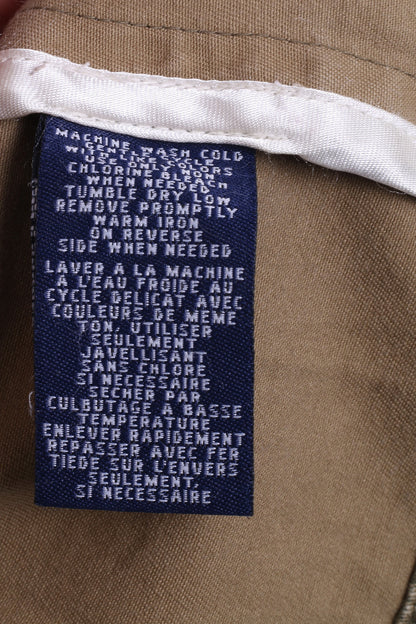 Havana Jacks Cafe Womens 8 M Blazer Top Suit Check Khaki Cotton - RetrospectClothes