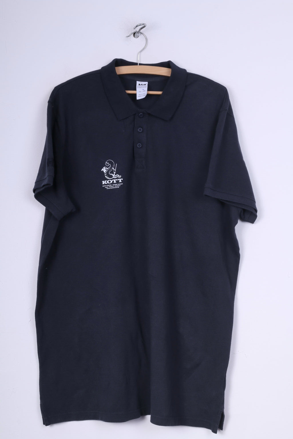 Helly Hansen Mens 3XL Polo Shirt M/S Solea Hvide Sande Summer Top Navy Cotton