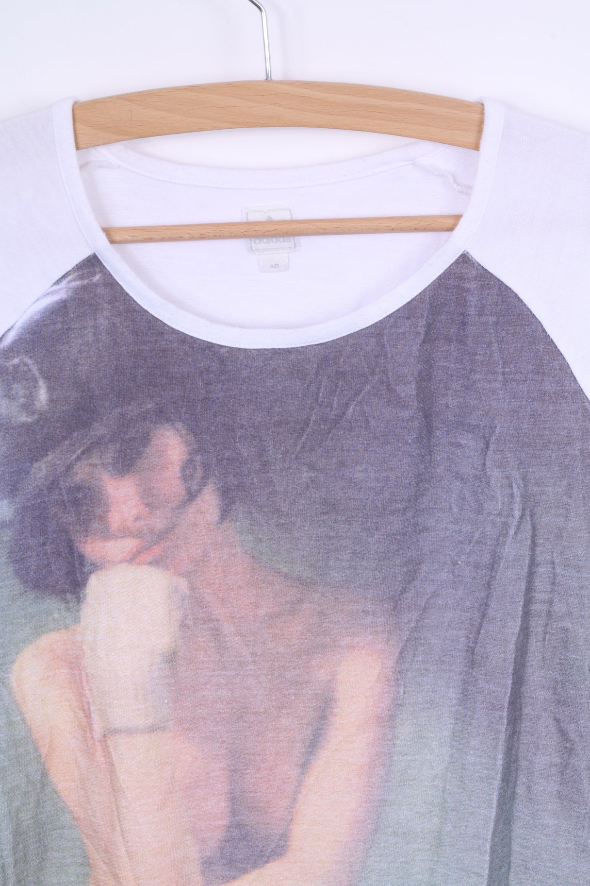 Maglia Adidas da donna 40 XS in cotone bianco girocollo con grafica da calcio