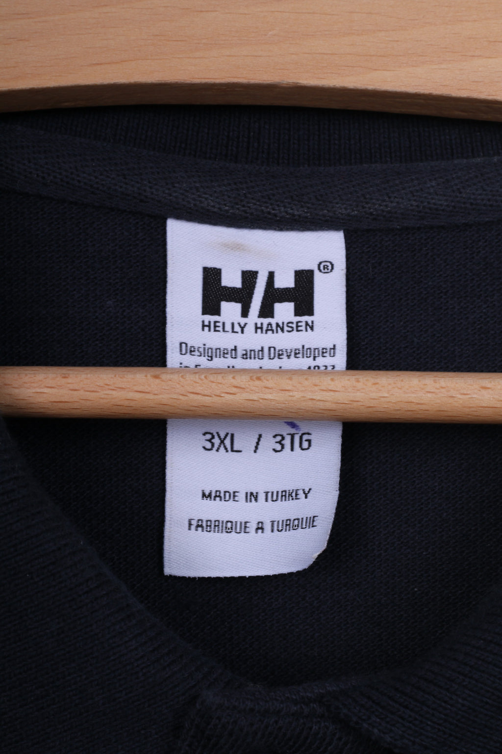 Helly Hansen Mens 3XL Polo Shirt M/S Solea Hvide Sande Summer Top Navy Cotton