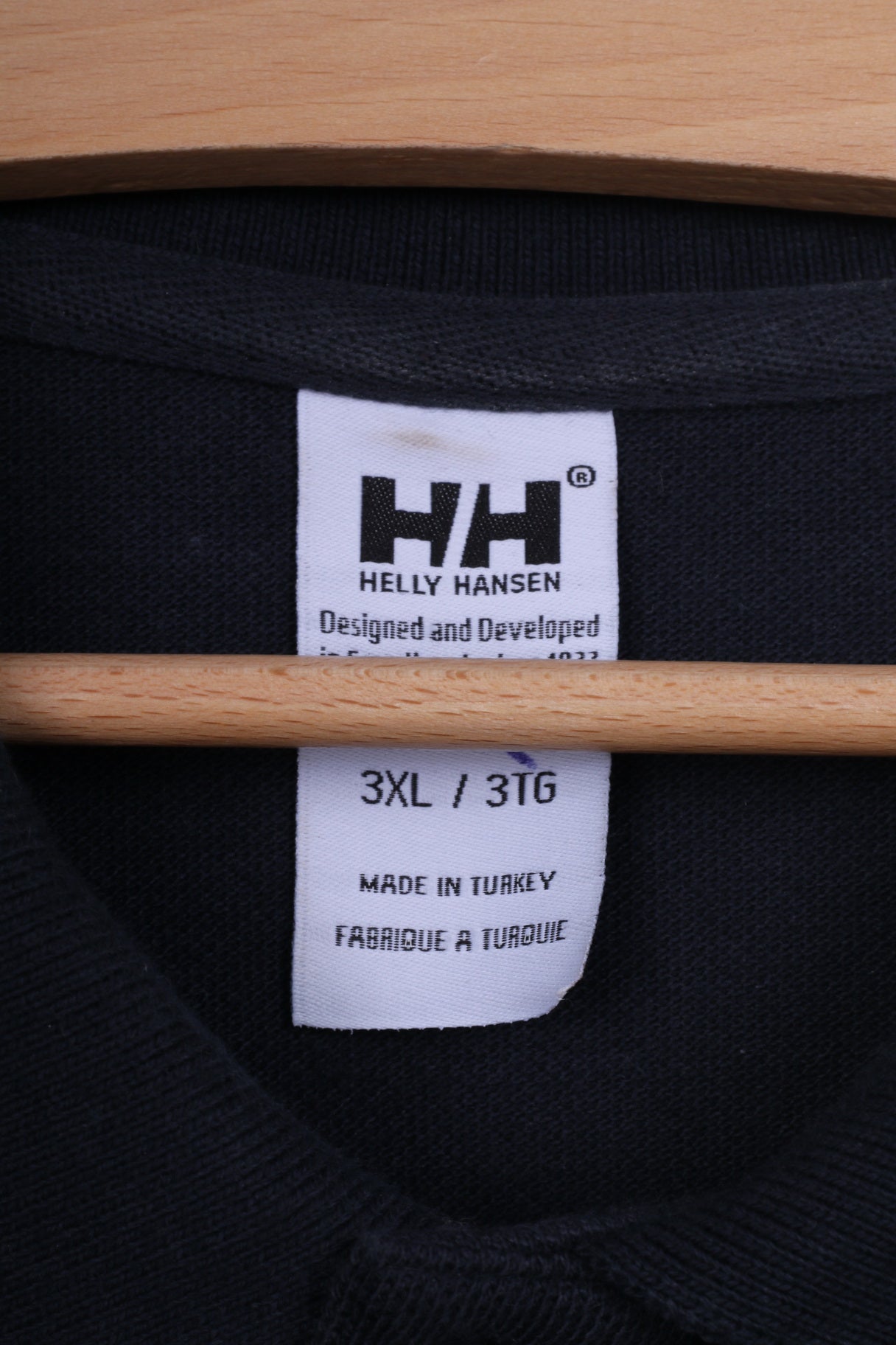 Helly Hansen Mens 3XL Polo Shirt M/S Solea Hvide Sande Summer Top Navy Cotton
