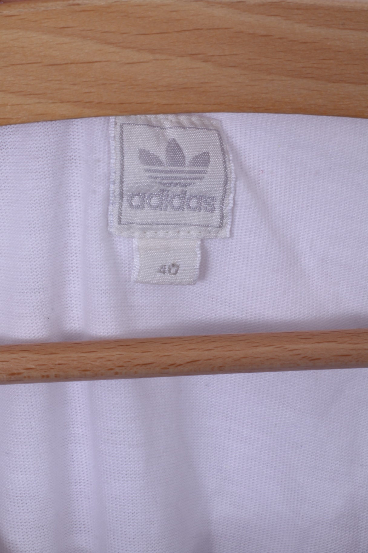 Maglia Adidas da donna 40 XS in cotone bianco girocollo con grafica da calcio