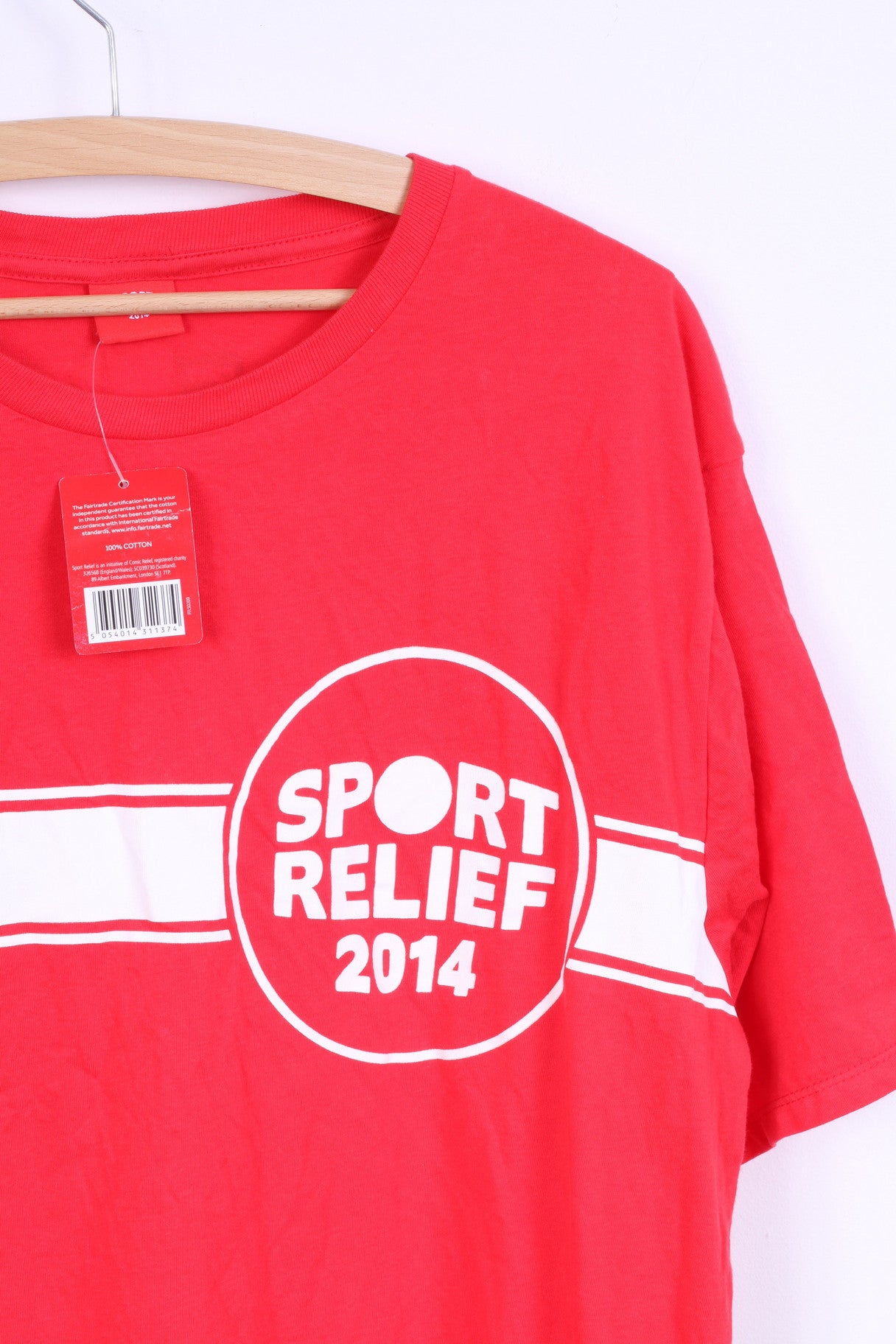 T-shirt da uomo New Sport Relief L, girocollo in cotone rosso