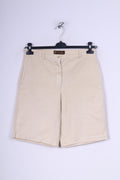 Loro Piana Womens 42 Shorts Cream Cotton Linen Italy