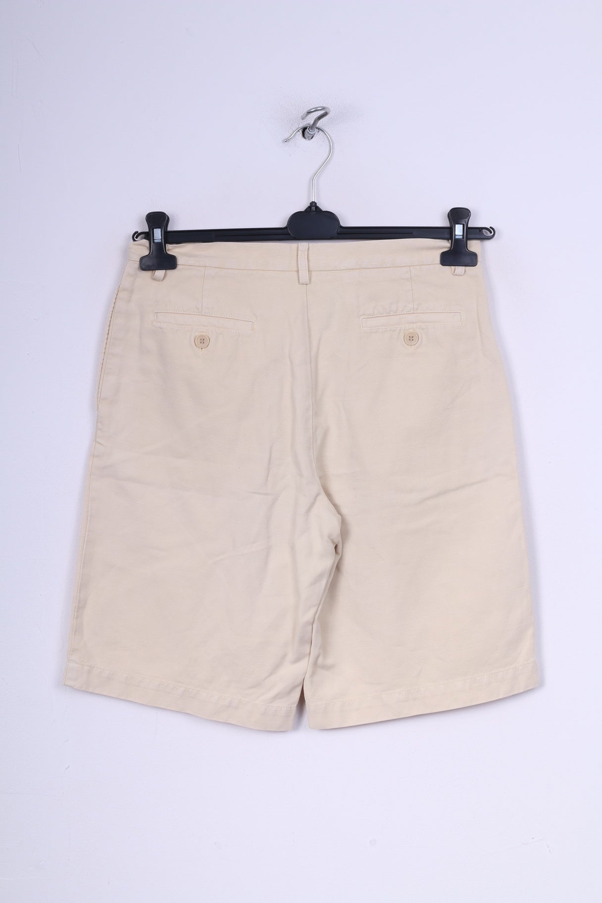 Loro Piana Womens 42 Shorts Cream Cotton Linen Italy