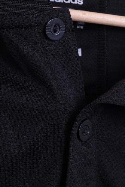 Adidas Mens M Polo Shirt Black Top Team Sportia Simrishamn - RetrospectClothes