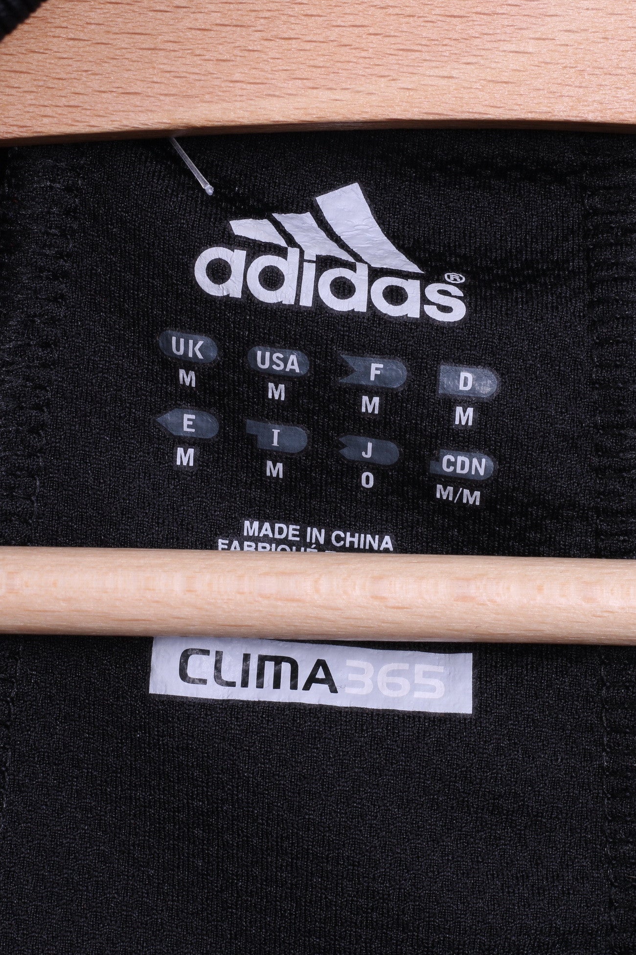 Adidas Mens M Polo Shirt Black Top Team Sportia Simrishamn - RetrospectClothes