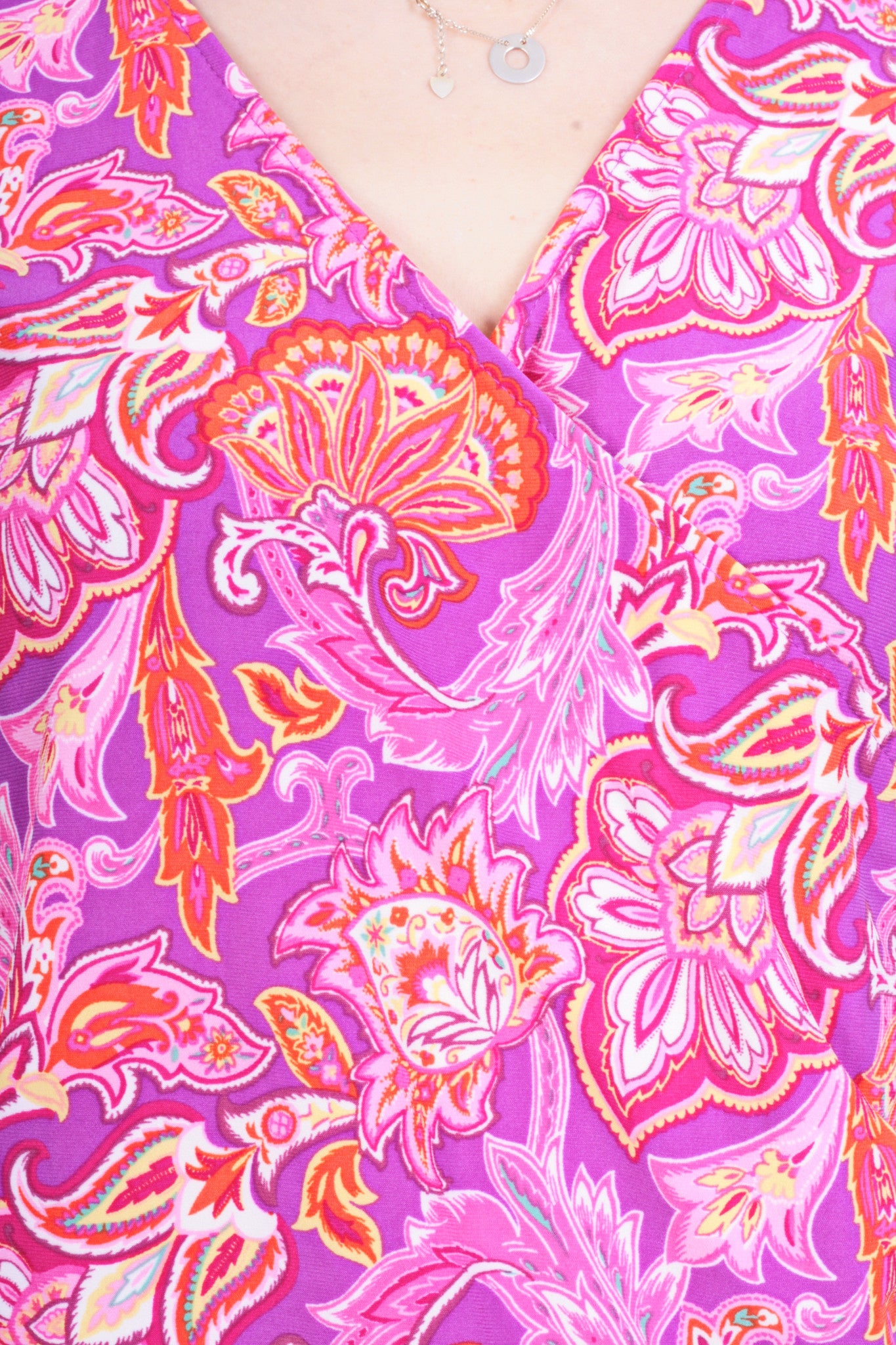 Chaps Womens M Blouse Shirt Flowers Multi Colour - RetrospectClothes