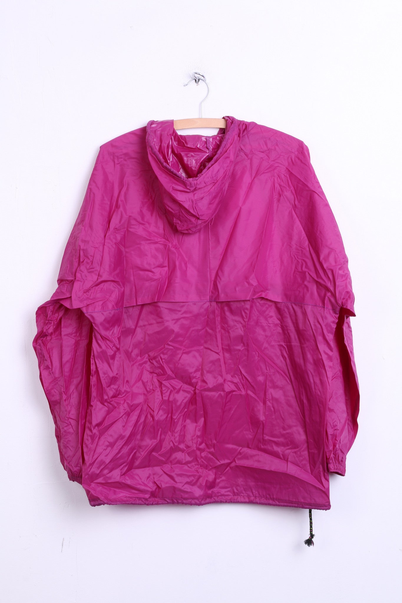 AVV Avventura by Sorry Womens L Nylon Light Jacket Hood Zip Neck Fuchsia - RetrospectClothes