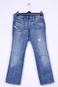 Diesel Industry Womens W29 Trousers Denim Jeans Blue Cotton