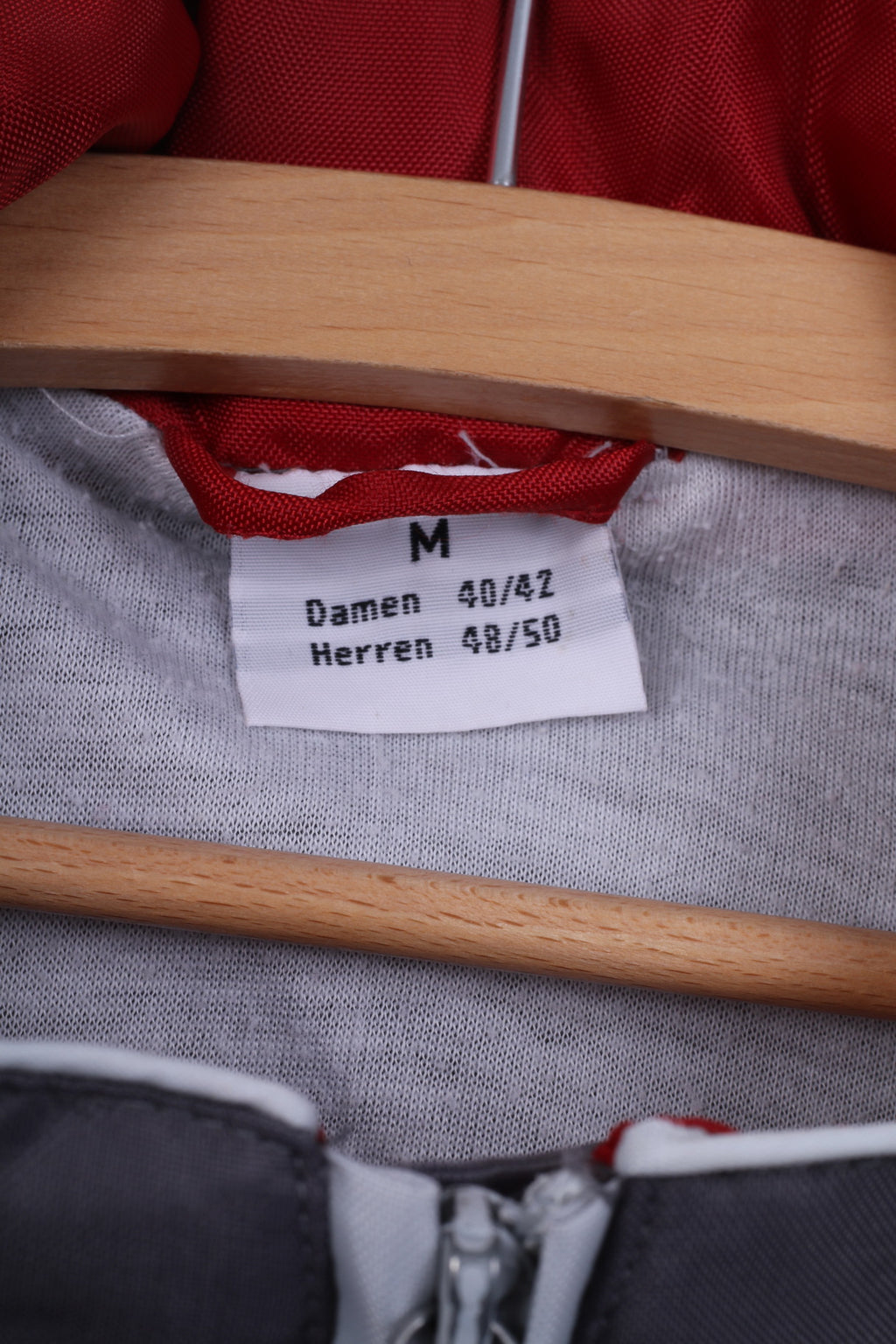 Shamp Mens M Rain Jacket Nylon Grey Lightweight Full Zipper Hidden Hood Unisex