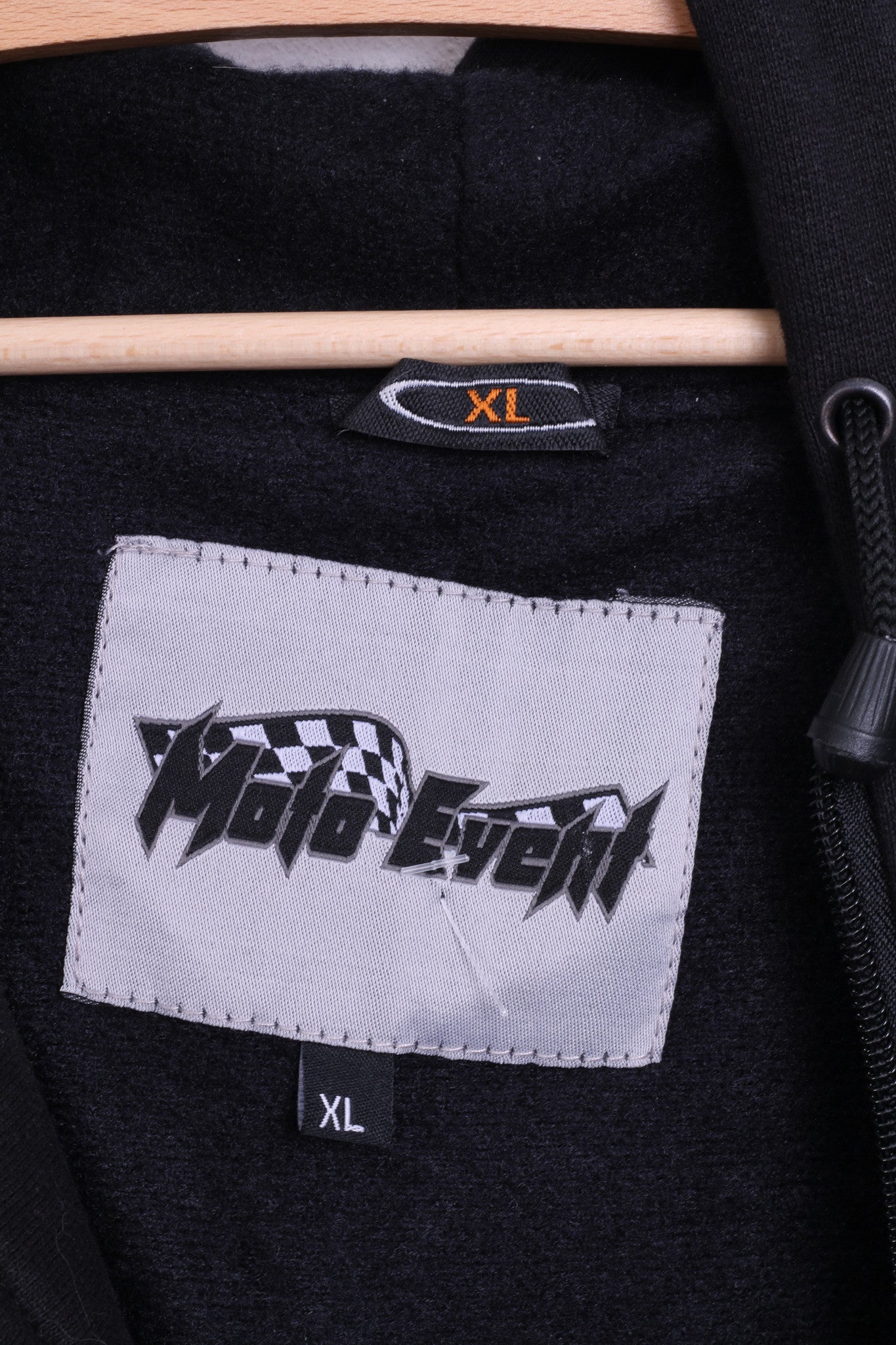 Moto Event Mens XL Sweatshirt Black Hood Cotton Monster Supercross - RetrospectClothes