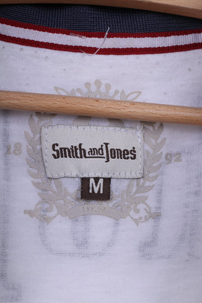 Smith &amp; Jones Hommes M Veste Coupe-Vent Léger À Fermeture Éclair Complète Blanc 