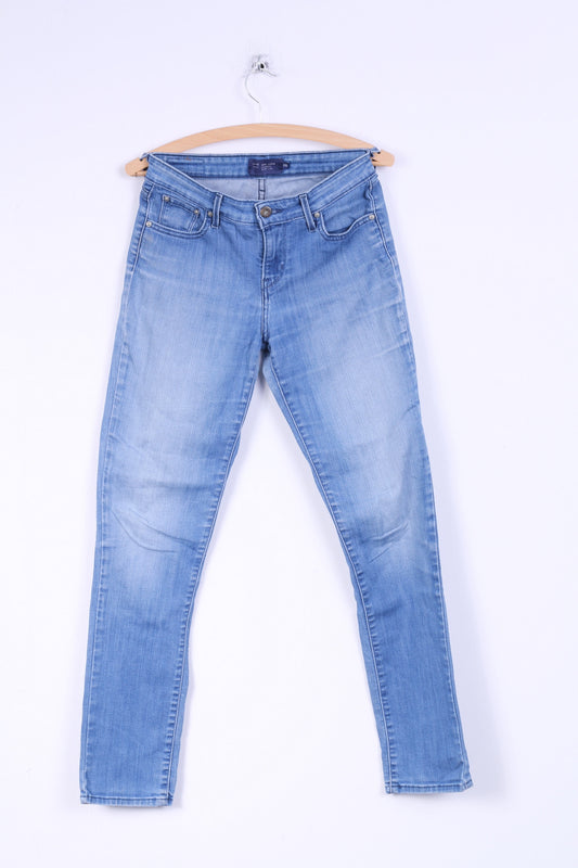 Levis Donna 26 Pantaloni Denim Cuave Jeans classici a gamba slim Blu