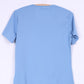 Reebok Womens M Shirt Light Blue V Neck Sport Short Sleeve