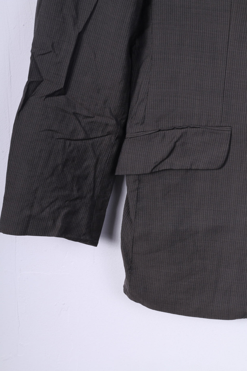 Lambretta Giacca da uomo RS da 38 pollici in lana a righe monopetto 