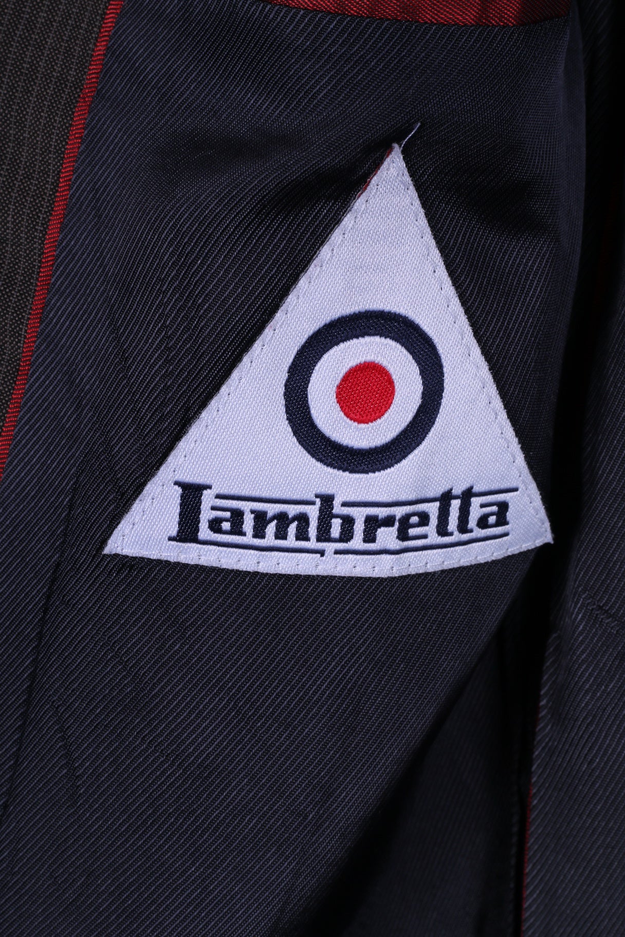 Lambretta Giacca da uomo RS da 38 pollici in lana a righe monopetto 