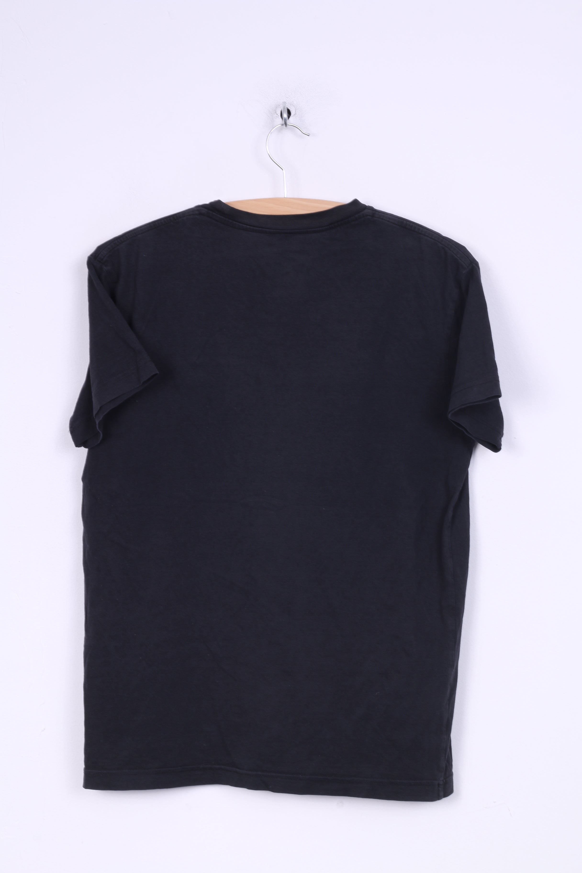 Quiksilver Mens S Graphic Shirt Black Cotton Crew Neck Summer