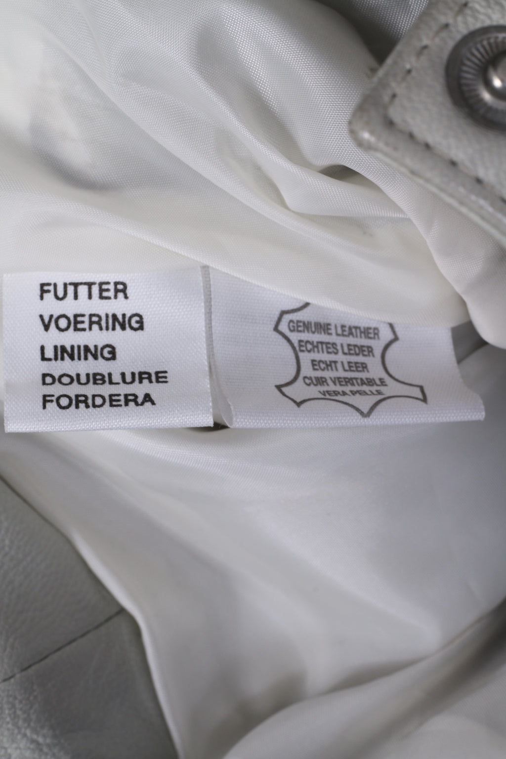 MASSINI Womens 40 M Jacket Grey Leather Zip Up Ramones Biker Retro