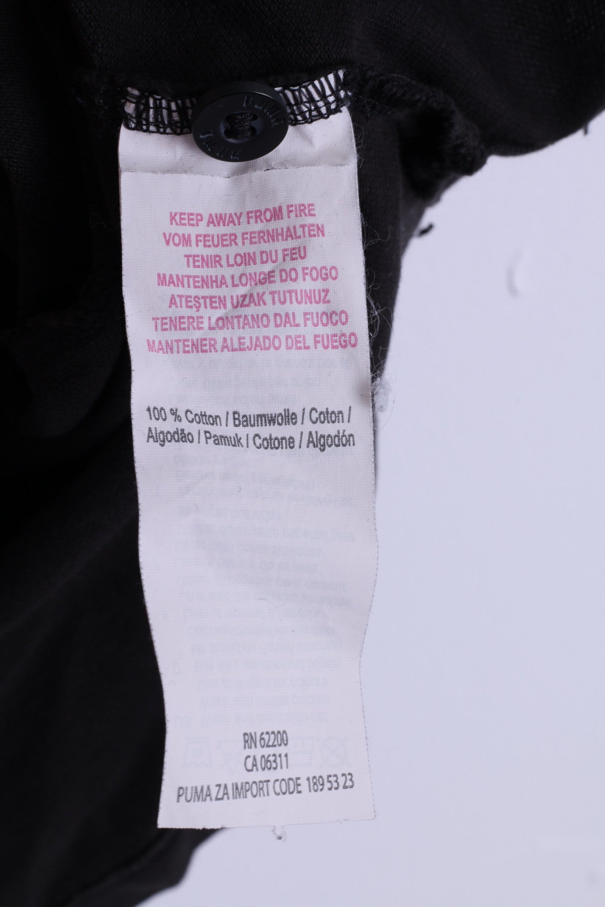 Puma Mens XL Polo Shirt Black Short Sleeve Sport