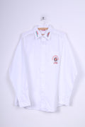 Texas Bull Tipper Klub Ehc Visp Camicia casual XL da uomo Bianco Hockey su ghiaccio in cotone